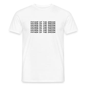 Father of the Groom Cadeau - T-shirt homme - blanc - Devant - AI Model Male 178 dark (178cm)