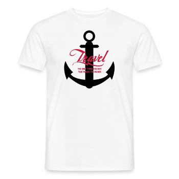 TRAVEL ANCHOR - Men's T-Shirt - white - Front - AI Model Male 178 dark (178cm)