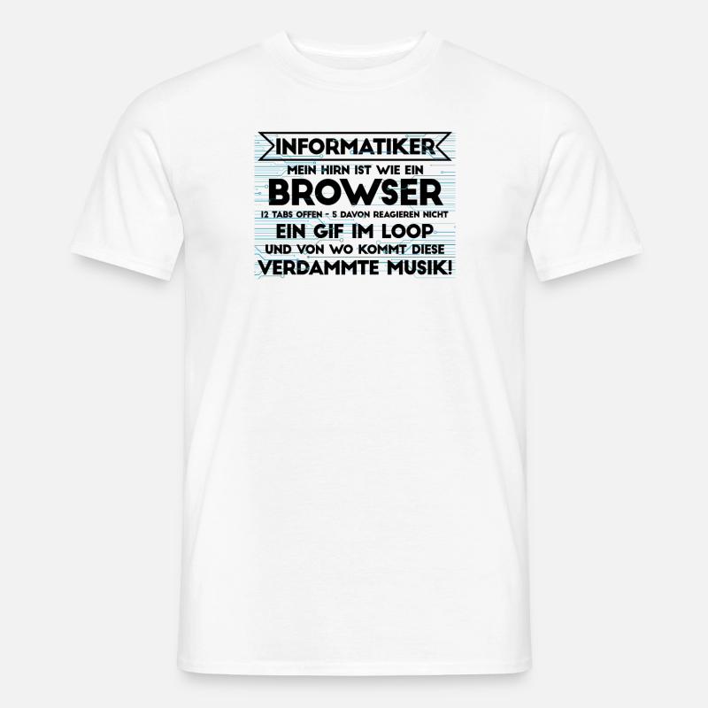 Informatiker Informatik Programmierer Nerd Geek - Männer T-Shirt - Weiß