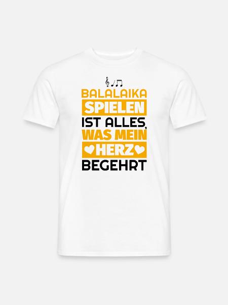 Balalaika Geschenke - Männer T-Shirt - Weiß