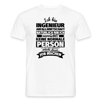 Ingenieur Abfallwirtschaft Geschenke - Männer T-Shirt - Weiß - Vorne - AI Model Male 178 dark (178cm)