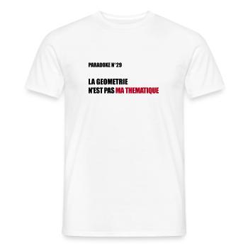 PARADOXE geometrie - T-shirt homme - blanc - Devant - AI Model Male 178 dark (178cm)