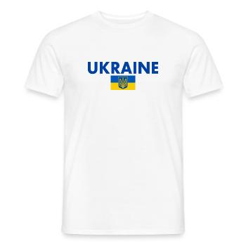 Ukraine - Men's T-Shirt - white - Front - AI Model Male 178 dark (178cm)