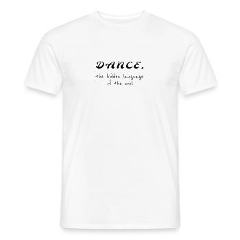 Danse - Le langage caché de l’âme, T-shirt - T-shirt homme - blanc - Devant - AI Model Male 178 dark (178cm)