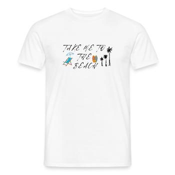 Take Me To The Beach - T-shirt homme - blanc - Devant - AI Model Male 178 dark (178cm)