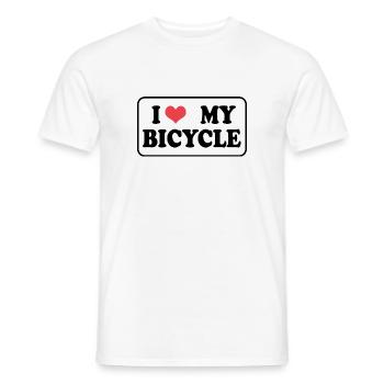 J'aime mon vélo bicyclette - T-shirt homme - blanc - Devant - AI Model Male 178 dark (178cm)