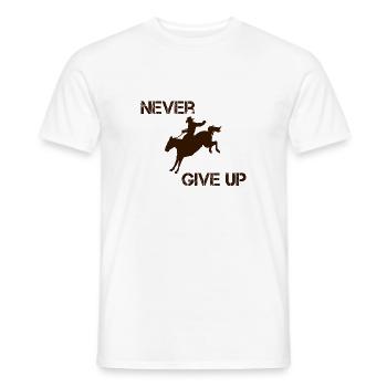 Western Équitation Reining Cavalier Cadeau Amour des chevaux - T-shirt homme - blanc - Devant - AI Model Male 178 dark (178cm)