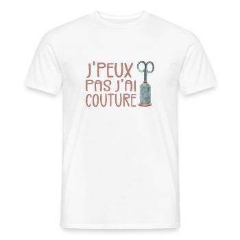 Je Peux Pas J'ai Couture - T-shirt homme - blanc - Devant - AI Model Male 178 dark (178cm)