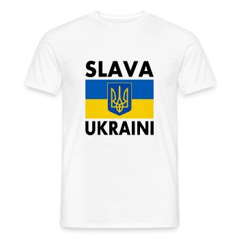 Slava ukraini - Männer T-Shirt - Weiß - Vorne - AI Model Male 178 dark (178cm)