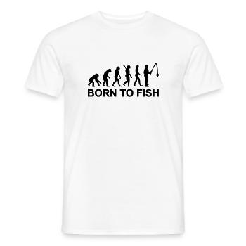 Evolution Fishing - Men's T-Shirt - white - Front - AI Model Male 178 dark (178cm)