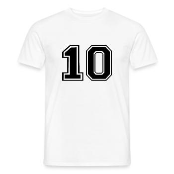 10 - Männer T-Shirt - Weiß - Vorne - AI Model Male 178 dark (178cm)