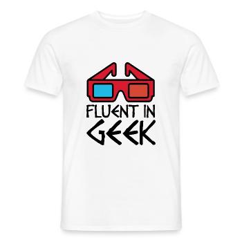 Geek computer nerd - Men's T-Shirt - white - Front - AI Model Male 178 dark (178cm)