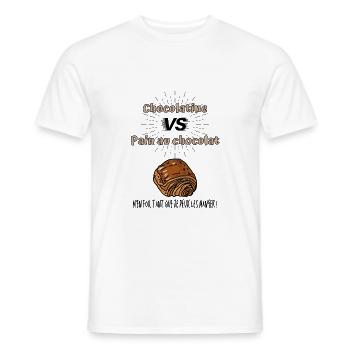 pain au chocolat - T-shirt homme - blanc - Devant - AI Model Male 178 dark (178cm)