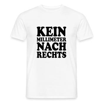 kein millimeter nach rechts - Männer T-Shirt - Weiß - Vorne - AI Model Male 178 dark (178cm)