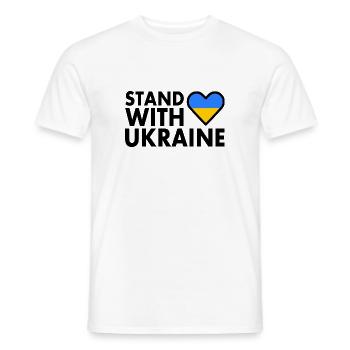 stand with ukraine - Männer T-Shirt - Weiß - Vorne - AI Model Male 178 dark (178cm)