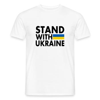 stand with ukraine - Männer T-Shirt - Weiß - Vorne - AI Model Male 178 dark (178cm)