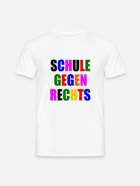 Schule gegen rechts - Männer T-Shirt - Weiß