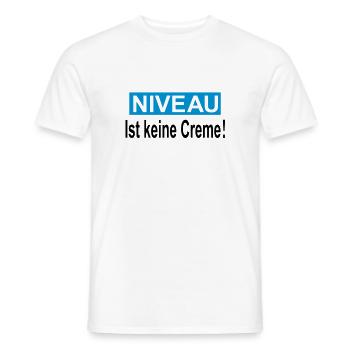 level - Men's T-Shirt - white - Front - AI Model Male 178 dark (178cm)