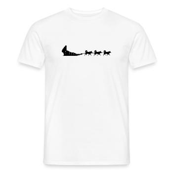 Husky - Malamute - Musher pack v. Musher-Shirts.de - Männer T-Shirt - Weiß - Vorne - AI Model Male 178 dark (178cm)
