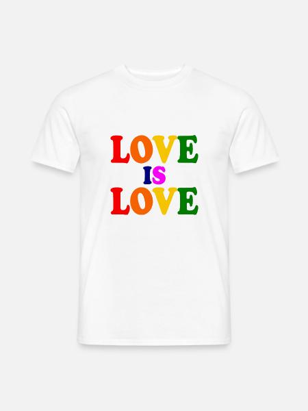 Love is love - Männer T-Shirt - Weiß