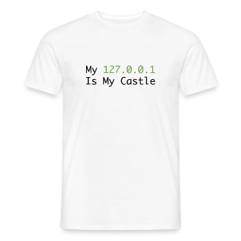My 127.0.0.0.1 Is My Castle - T-shirt homme - blanc - Devant - AI Model Male 178 dark (178cm)