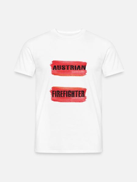firefighter austria Feuerwehr Österreich - Männer T-Shirt - Weiß