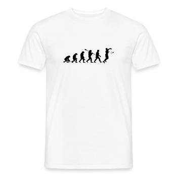 Badminton Evolution Badminton Player - Men's T-Shirt - white - Front - AI Model Male 178 dark (178cm)