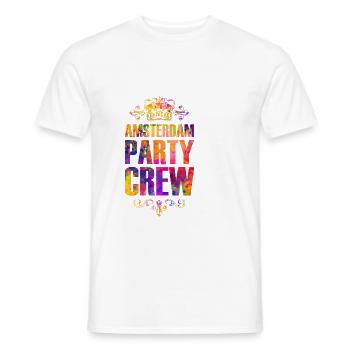 Amsterdam Party Crew Colorful Holiday - Men's T-Shirt - white - Front - AI Model Male 178 dark (178cm)