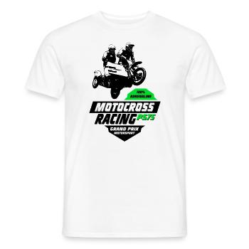 Sidecarcross - Sidecar Moto Cross - Men's T-Shirt - white - Front - AI Model Male 178 dark (178cm)
