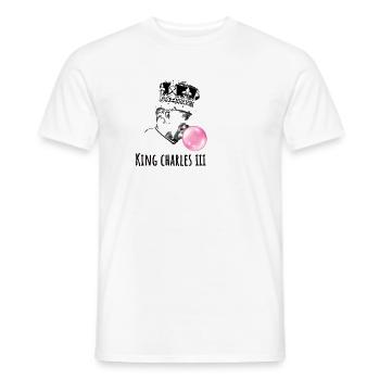 Charles, König von England, König,King Charles 3 - Männer T-Shirt - Weiß - Vorne - AI Model Male 178 dark (178cm)
