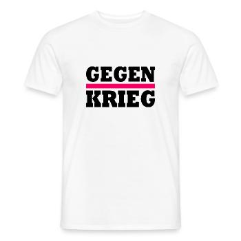 Gegen krieg - Männer T-Shirt - Weiß - Vorne - AI Model Male 178 dark (178cm)