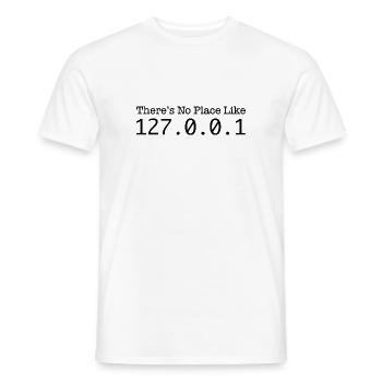 My 127.0.0.0.1 Is My Castle - Men's T-Shirt - white - Front - AI Model Male 178 dark (178cm)