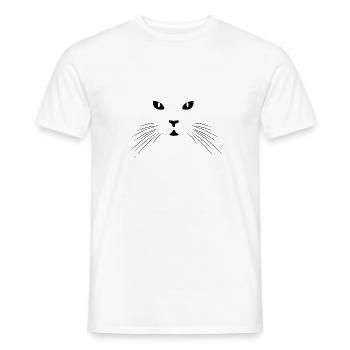 Chat chat mignon Kitten Maine Coon Chat - T-shirt homme - blanc - Devant - AI Model Male 178 dark (178cm)