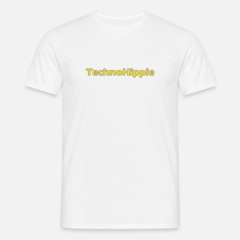 TechnoHippieX - Männer T-Shirt - Weiß