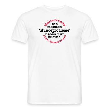 507 Hundeprobleme auf zwei Beinen - Männer T-Shirt - Weiß - Vorne - AI Model Male 178 dark (178cm)