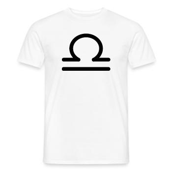 Balance zodiac noir - T-shirt homme - blanc - Devant - AI Model Male 178 dark (178cm)