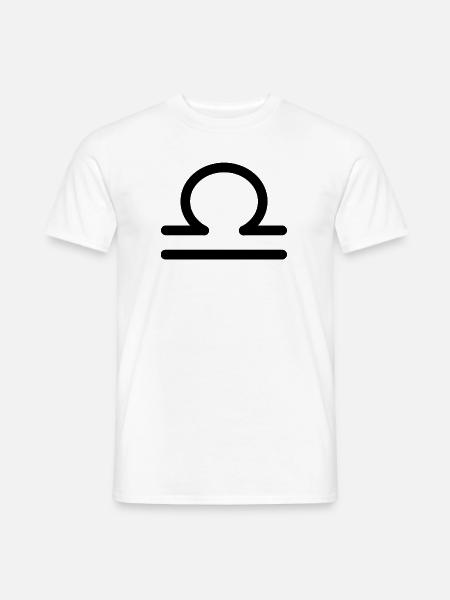 Libra zodiac black - Men's T-Shirt - white