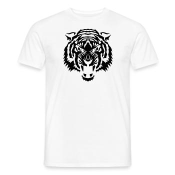 tribal tiger tiger 1072 - Men's T-Shirt - white - Front - AI Model Male 178 dark (178cm)
