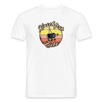 Kirschliebe Sonne und Kirschen zum Kirschfest - Männer T-Shirt - Weiß - Vorne - AI Model Male 178 dark (178cm)