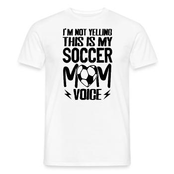 Funny Soccer Mom Voice - T-shirt homme - blanc - Devant - AI Model Male 178 dark (178cm)