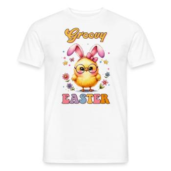 Groovy Easter - Männer T-Shirt - Weiß - Vorne - AI Model Male 178 dark (178cm)