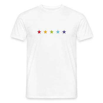 Die 5 fünf Sterne - Männer T-Shirt - Weiß - Vorne - AI Model Male 178 dark (178cm)