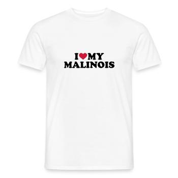 Malinois - Men's T-Shirt - white - Front - AI Model Male 178 dark (178cm)