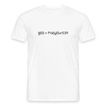 Math funny funny formula gift idea - Men's T-Shirt - white - Front - AI Model Male 178 dark (178cm)