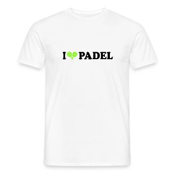 Ich liebe Padel - Männer T-Shirt - Weiß - Vorne - AI Model Male 178 dark (178cm)