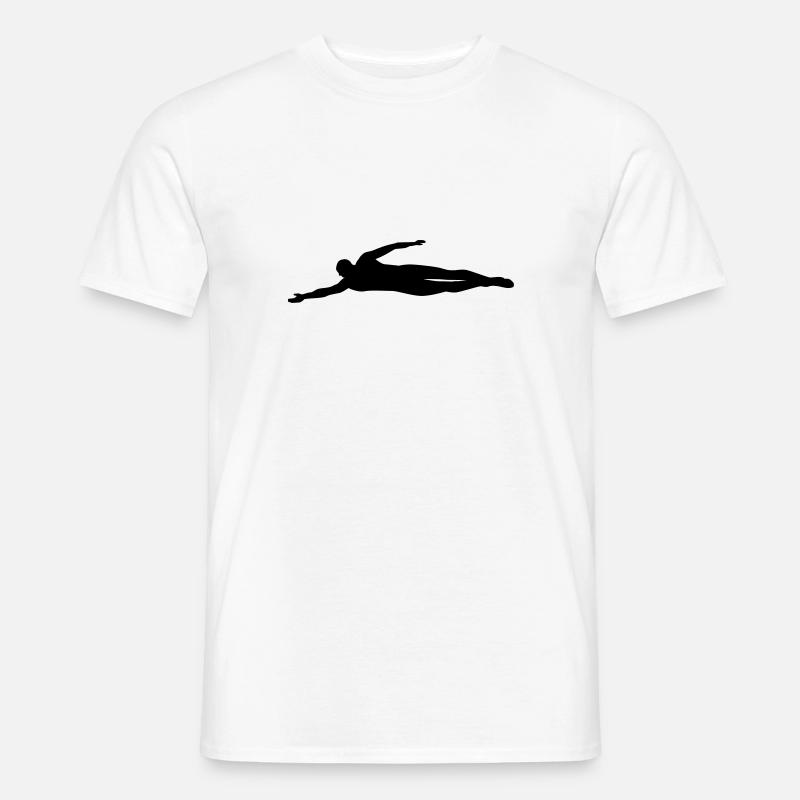 Schwimmen - Männer T-Shirt - Weiß