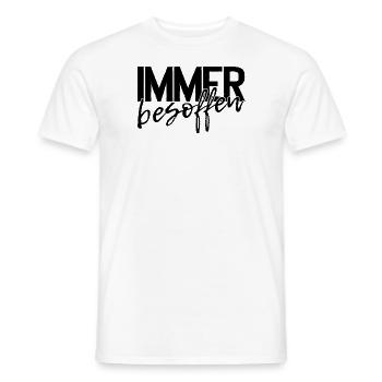 Immer besoffen - Party Kneipe feiern - Männer T-Shirt - Weiß - Vorne - AI Model Male 178 dark (178cm)