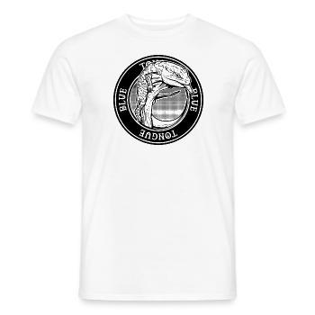Blue Tongue Skink Tattoo Style Reptile Keeper - T-shirt homme - blanc - Devant - AI Model Male 178 dark (178cm)