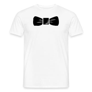 fly suit cravate cool jgsa gentleman populaire - T-shirt homme - blanc - Devant - AI Model Male 178 dark (178cm)