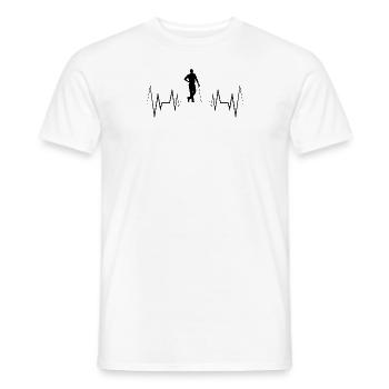 Heartbeat Golf Silhouette - Men's T-Shirt - white - Front - AI Model Male 178 dark (178cm)